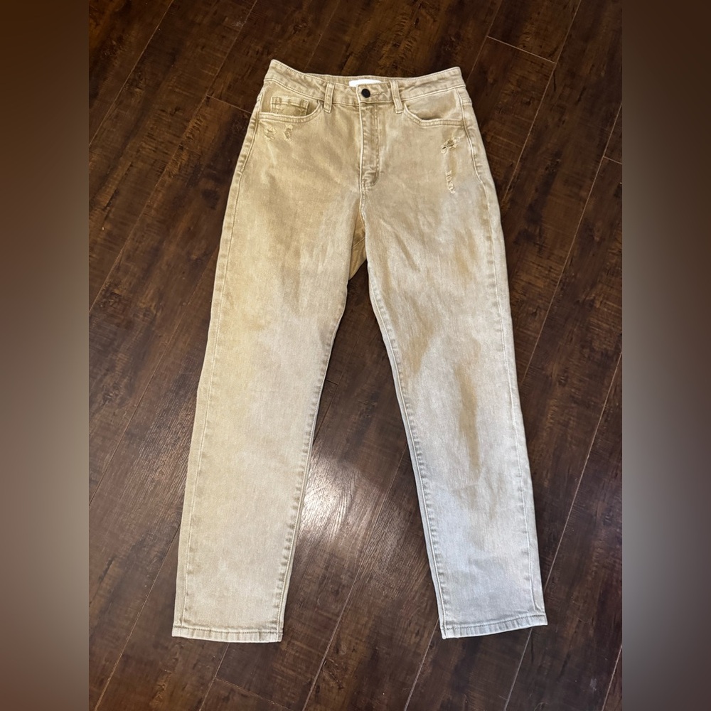 Women's Straight Leg Jeans - Tan